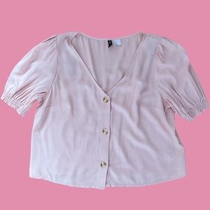 Pink Button Blouse